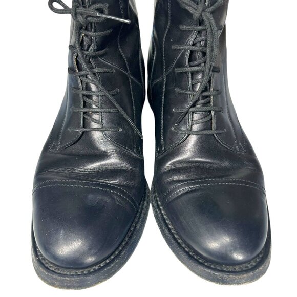 Gucci Black Boulanger Equestrian Tall Lace Up Leather Boots - Picture 9 of 16